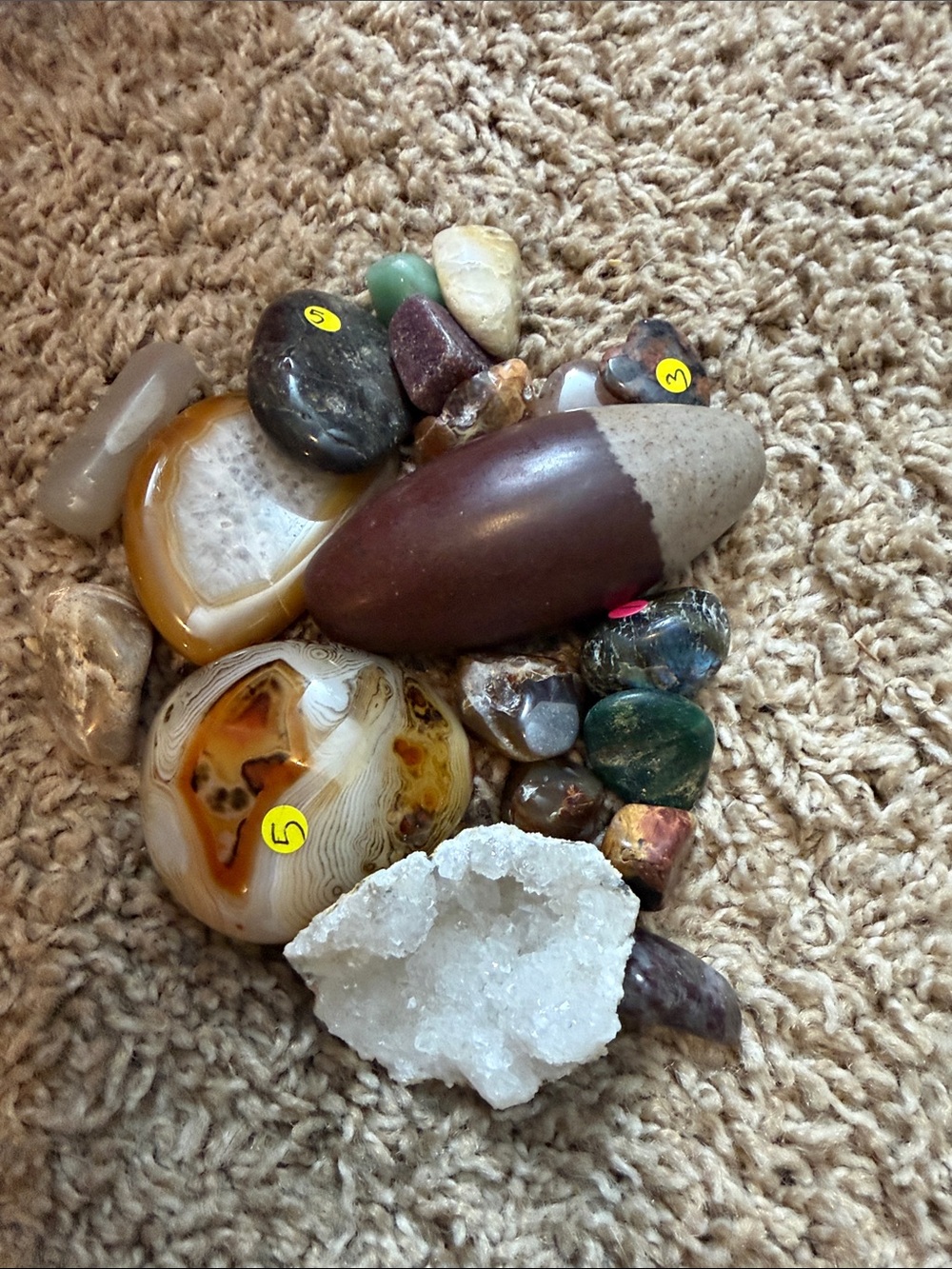 Natural Polished Gemstone and Crystal set H